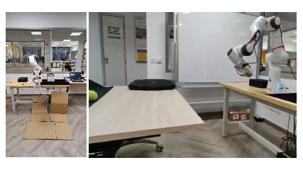 Robot catching and throwing demonstration